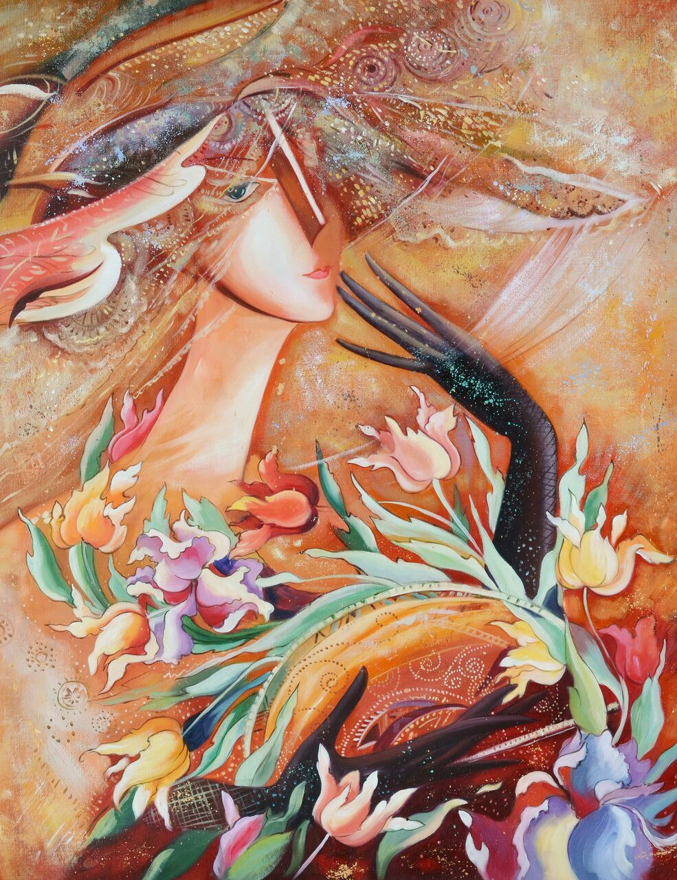 Cubism One Woman Gallery Wrapped