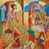 Cubism Two Women Gallery Wrapped