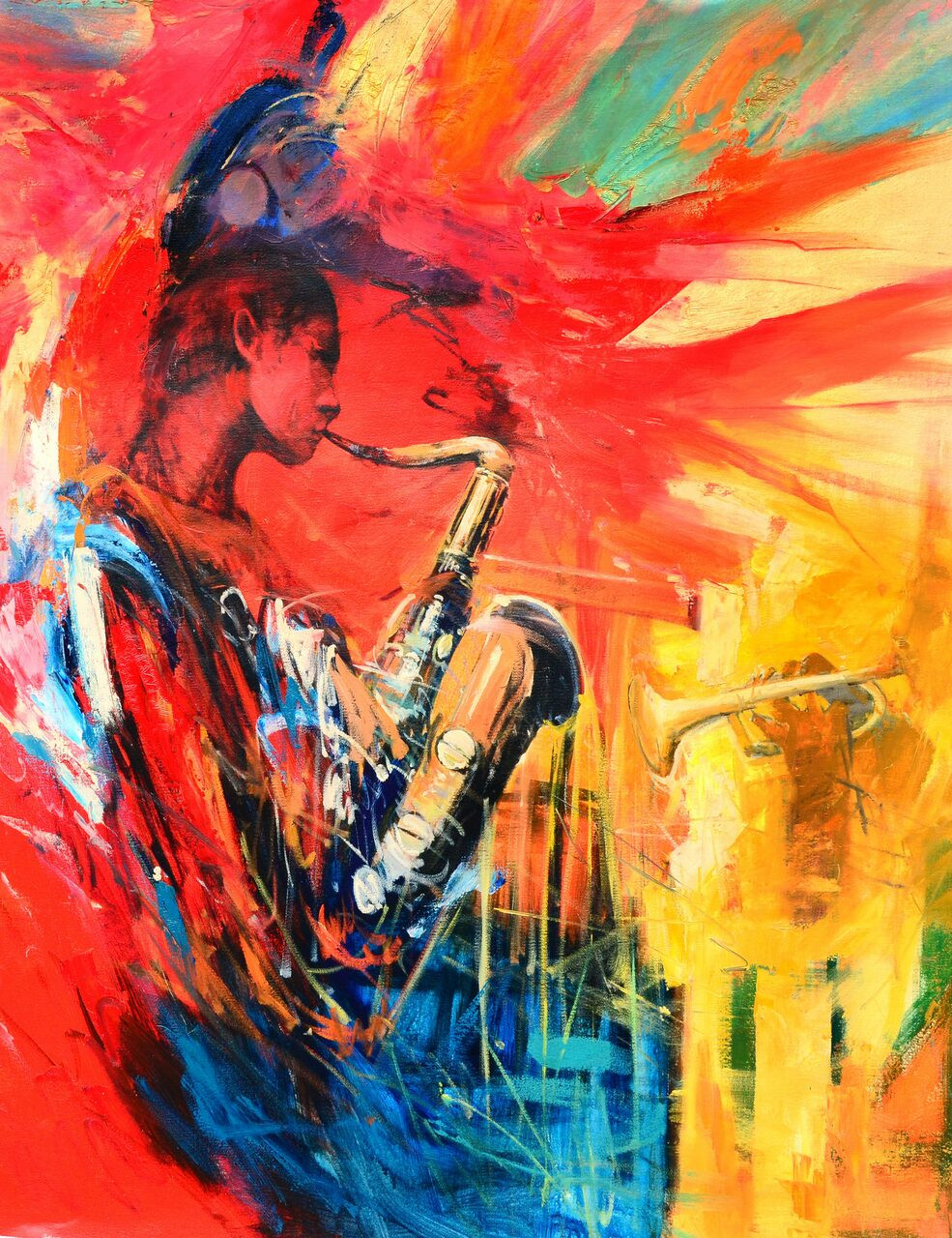 Sax Abstract Gallery Wrapped