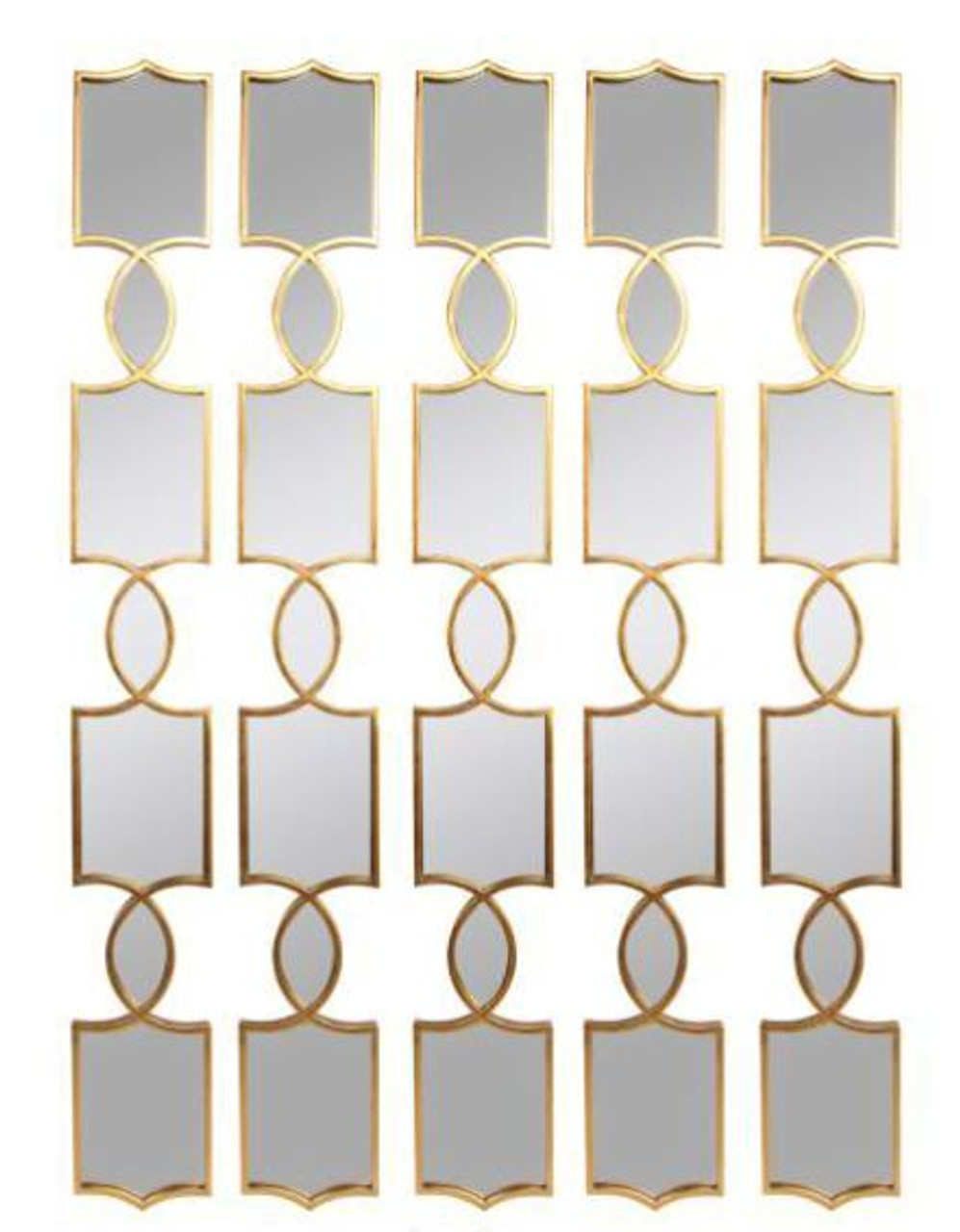 Geometrical Gold Mirrored Wall Decor
