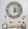Quilled Large Pyramid Art Mirror 47" Round