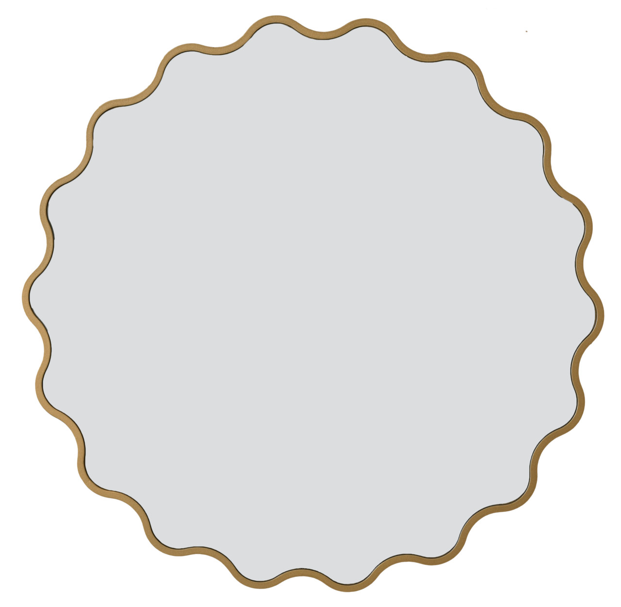 Gold Scalloped Wall Mirror