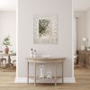 Carved Leaf Wall Mirror 23.6W x 29.5H