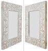 Carved Leaf Wall Mirror 23.6W x 29.5H