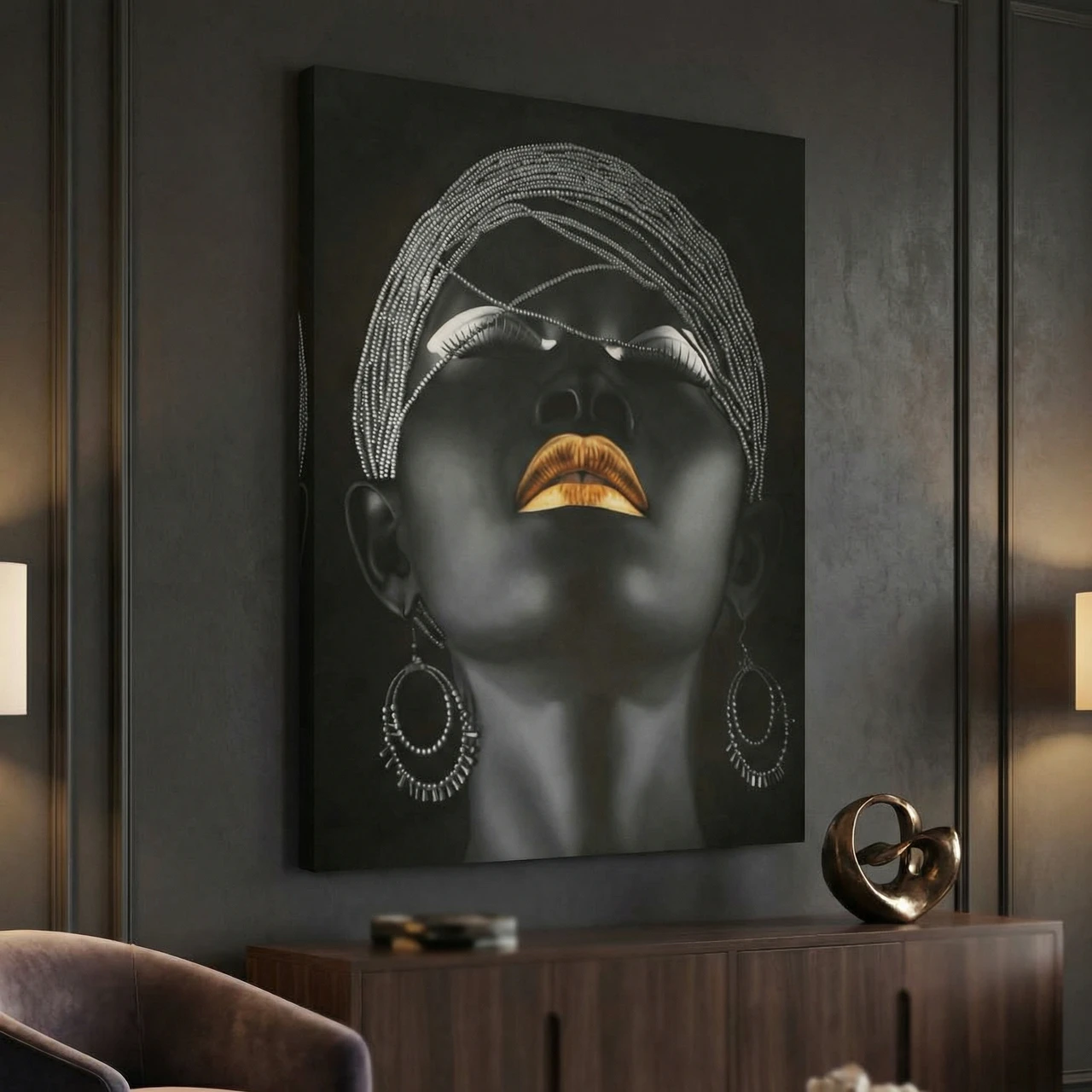 Beautiful African Woman Portrait Giclee