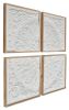 Set of 4 White Wall Panel Decor