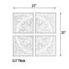 Set of 4 White Wall Panel Decor