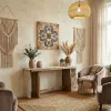 Colored Carved Wood Wall Panel