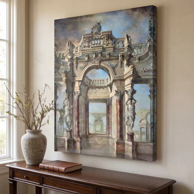 Roman Columns Gallery Wrap Giclee 48x72