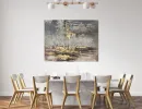 Gallery Wrap Grey and Gold Abstract Giclee 36x48