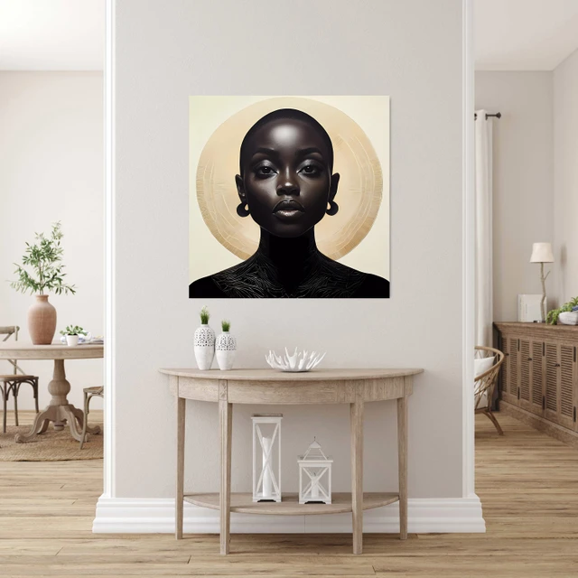 African American Woman Portrait Giclee 40" x  40"