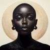 African American Woman Portrait Giclee 40x40