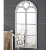 Wood Window Mirror Distressed - White