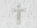 3-D Whitewashed Cross
