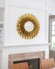 Sunflower Round Mirror Gold