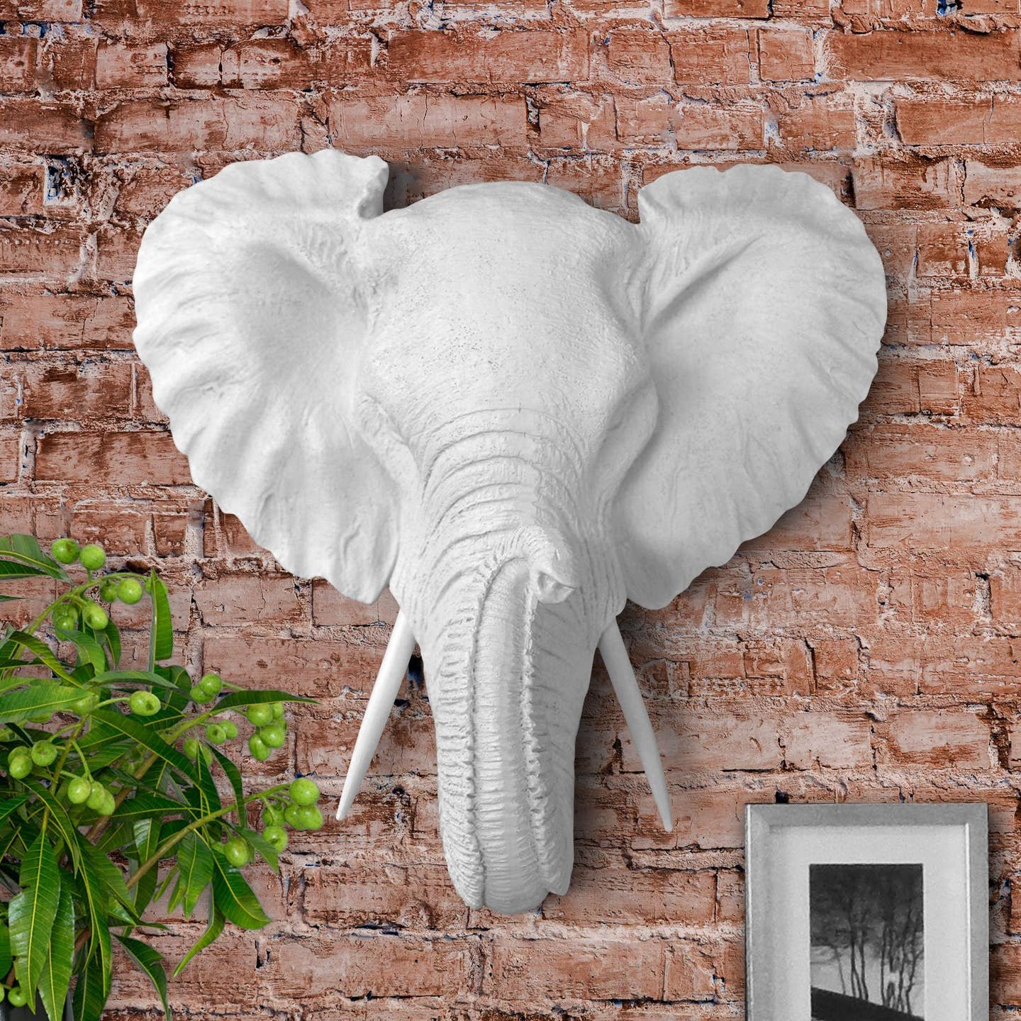 The Savannah Mini Elephant Head Faux Taxidermy Single Color