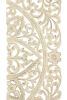 Benzara Floral Hand Carved Wooden Wall Plaque, Set Of Three, Antique White