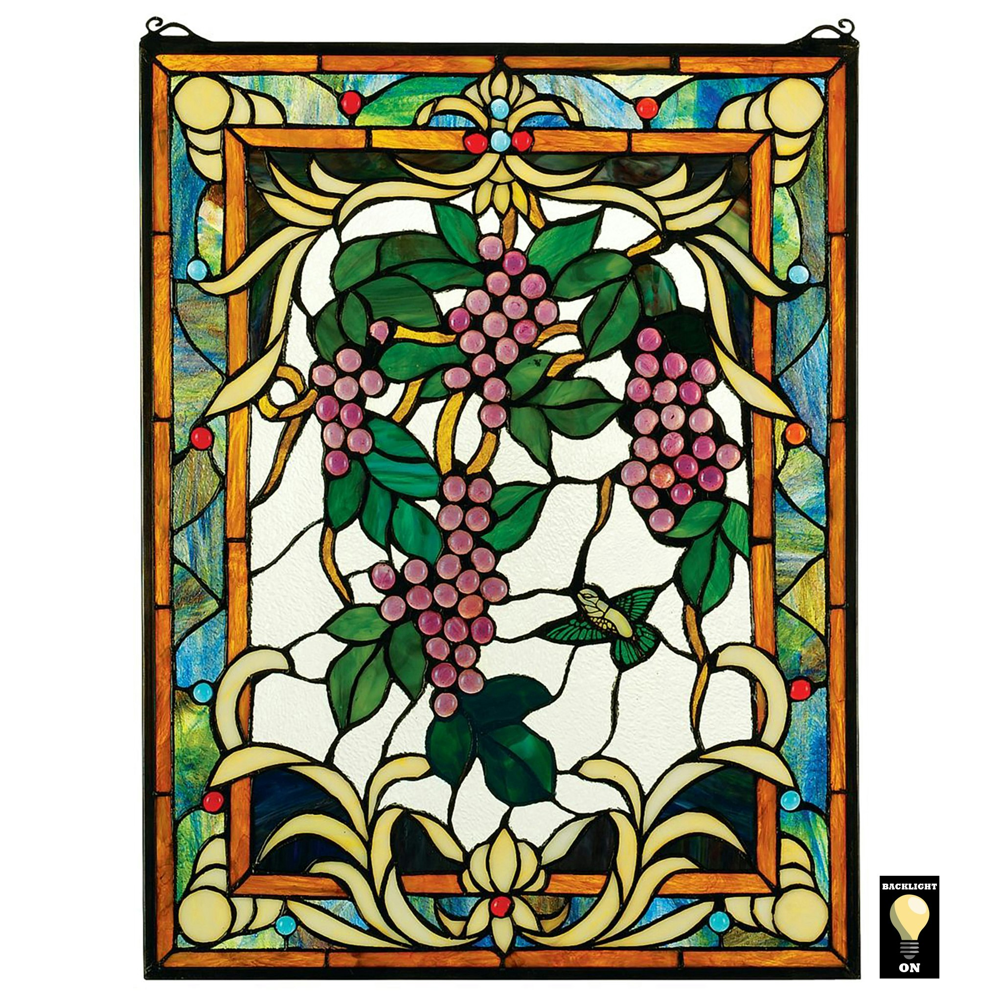 Grape Vineyard Stained Glass Window             Nr