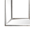 Wall Mount Accent Mirror, Antique Silver Wood Frame