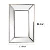 Wall Mount Accent Mirror, Antique Silver Wood Frame