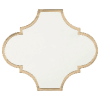 Quatrefoil Metal Encased Accent Mirror, Gold