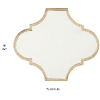 Quatrefoil Metal Encased Accent Mirror, Gold