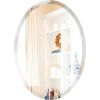 Oval 36 x 24-inch Beveled Bathroom Living Room Vanity Frameless Wall Mirror