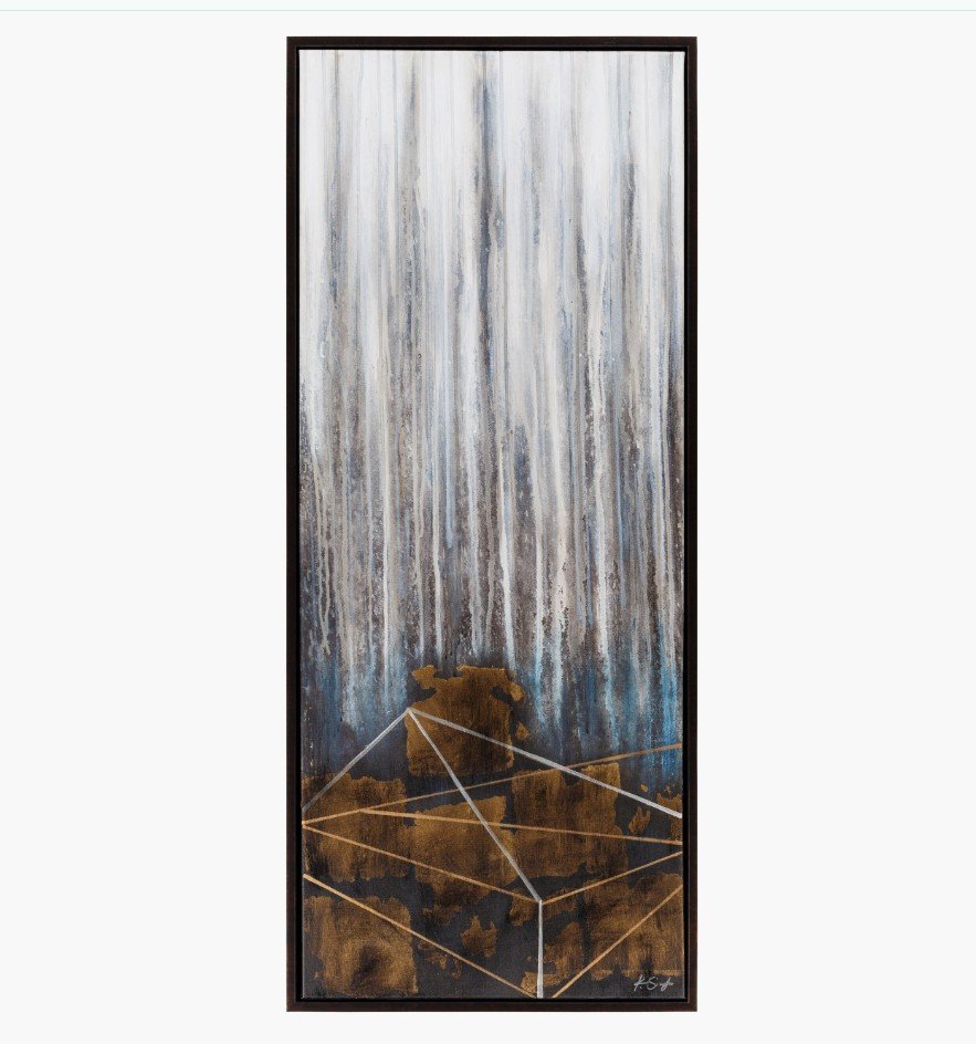 Eventide Framed Art, Metallic Gray
