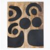 Wood Wall Art Natural Finish, Abstract Pattern 16x20"