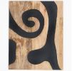 Wood Wall Art  Natural Finish, Abstract Pattern 20x16"