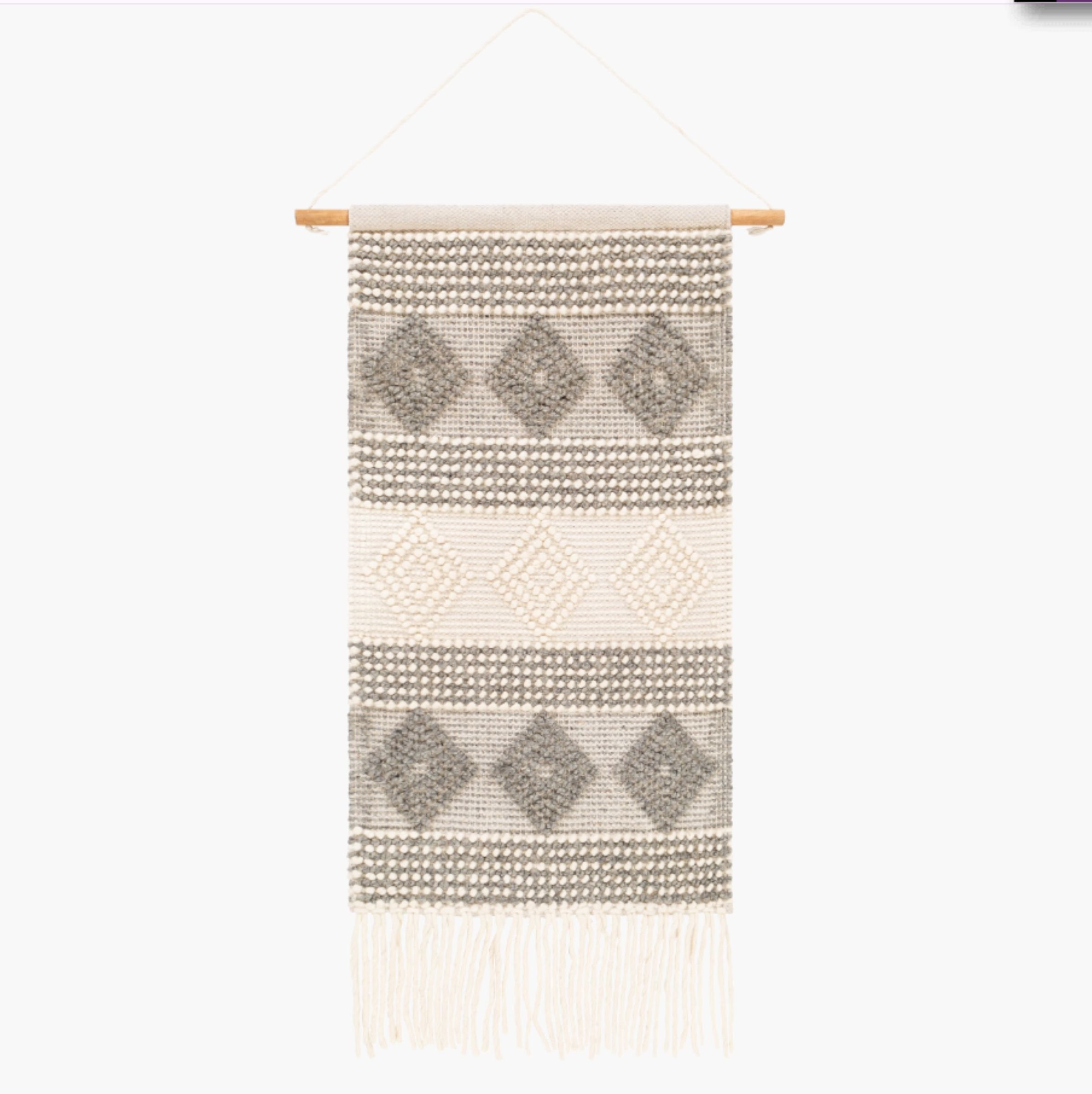 Hygge Wall Hanging White/Charcoal