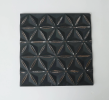 Wood Wall Decor Diamond Curved Pattern, 16X16"