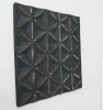 Wood Wall Decor Diamond Curved Pattern, 16X16"
