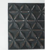 Wood Wall Decor Diamond Curved Pattern, 16X16"