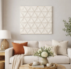 Wood Wall Decor  Diamond Curved Pattern, 16X16"