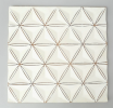 Wood Wall Decor  Diamond Curved Pattern, 16X16"