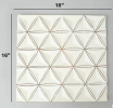 Wood Wall Decor  Diamond Curved Pattern, 16X16"