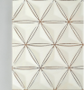 Wood Wall Decor  Diamond Curved Pattern, 16X16"