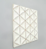 Wood Wall Decor  Diamond Curved Pattern, 16X16"