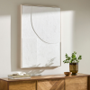 Concrete Framed Art, White/ Natural Brown Frame, 48"H × 36"W × 2"D