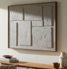 Kako Framed Art, Cream, 48"H x 36"W x 2"D