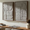 Kako Framed Art, Taupe, Set of 2, 32"H x 24"W x 2"D