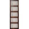 Decorative Mango Wood Wall Panel With See Through Circular Pattern, Brown