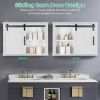 White Farmhome Style Sliding Barn Door Wall Mounted Cabinet
