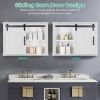 White Farmhome Style Sliding Barn Door Wall Mounted Cabinet