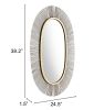 Juju Oval Mirror Black & Gold