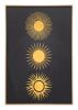 Three Suns Canvas Wall Art Gold & Black