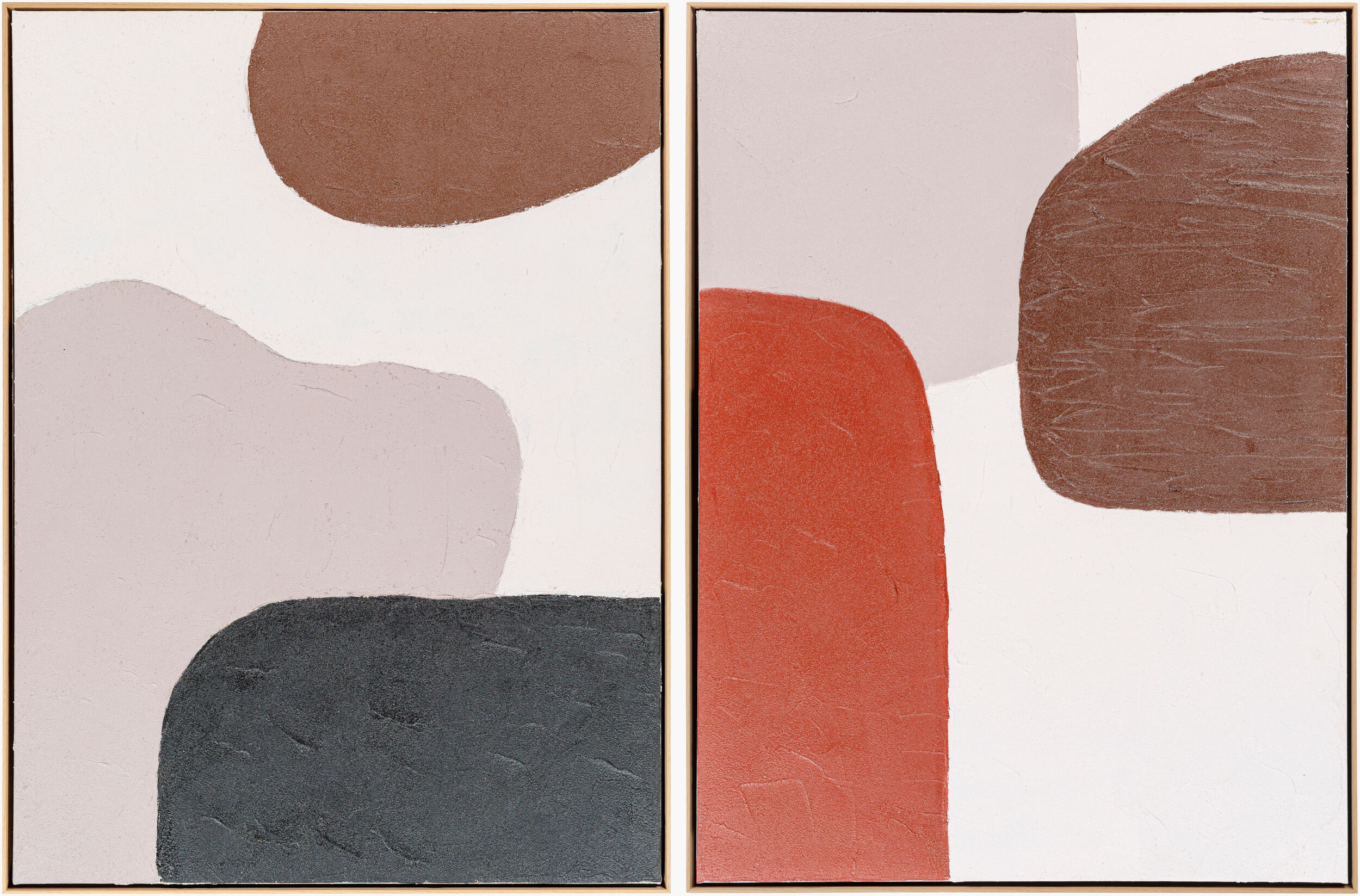Aasmaa Framed Art Blush, Set of 2