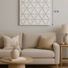 Wood Wall Decor  Diamond Curved Pattern, 16X16"