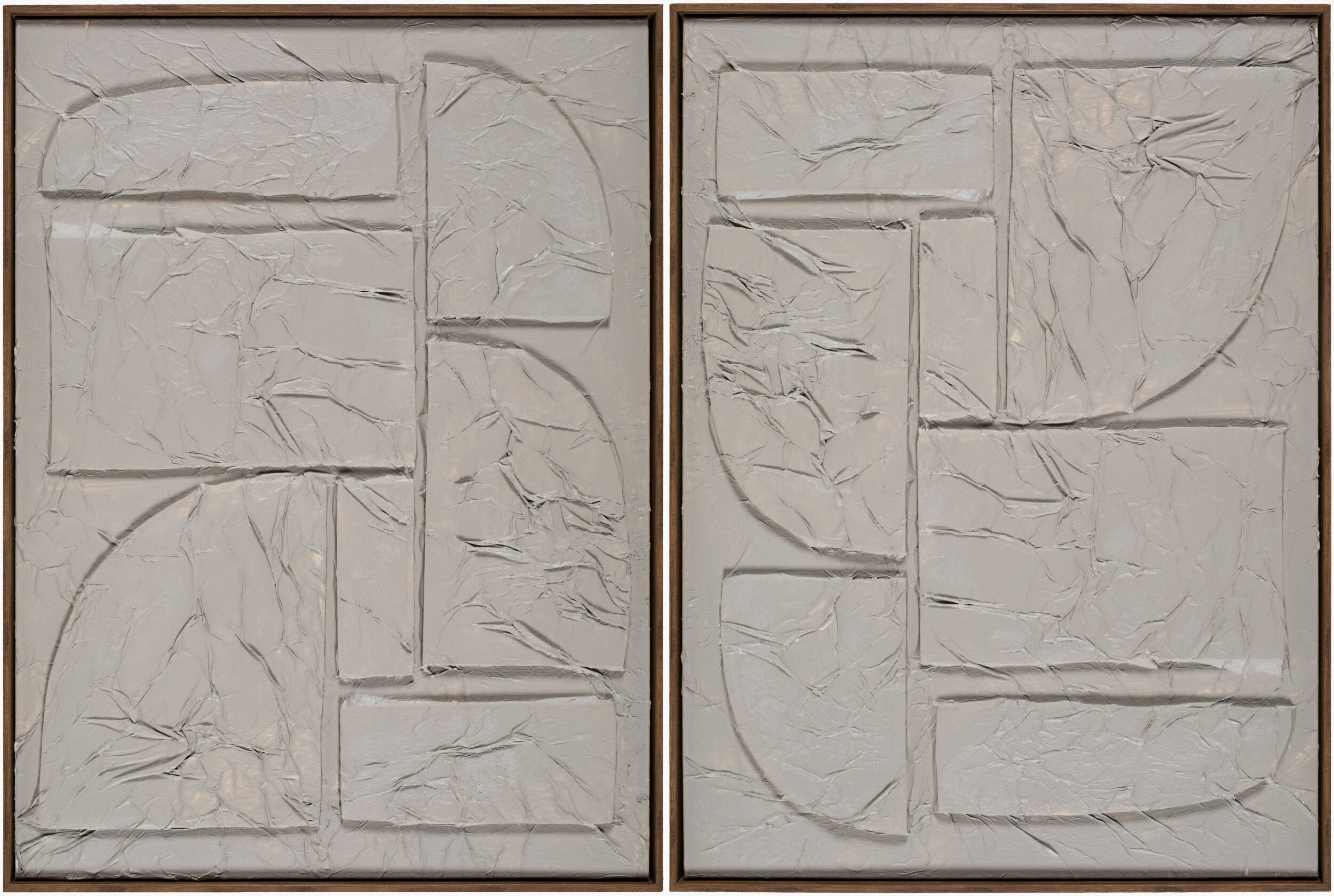 Kako Framed Art Taupe, Set of 2